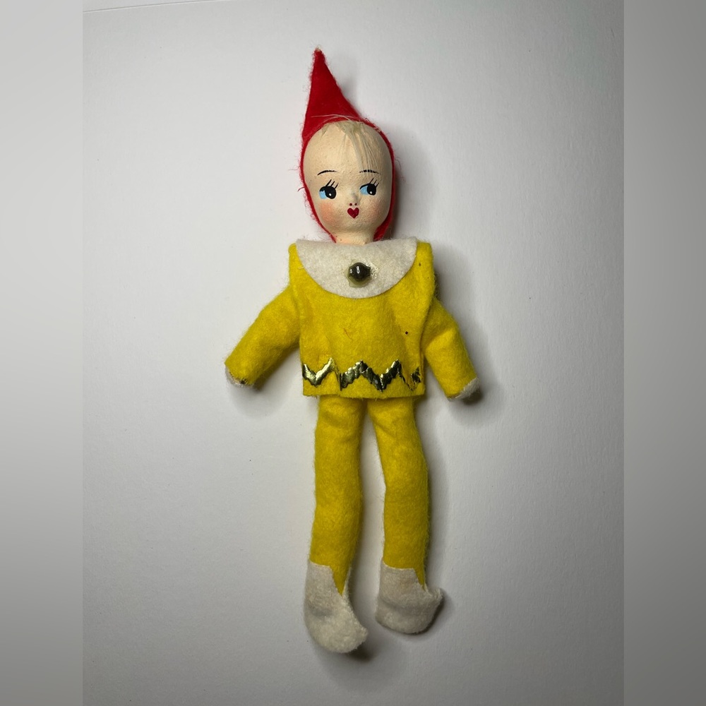 Rare Pixie! Vintage Ornament,Pose Pixie Doll Figurine,1960’s.